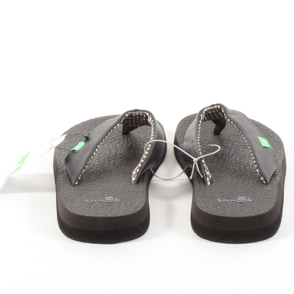 Sanuk Yoga Mat Flipflop Womens Thong Sandals Black - Picture 6 of 8